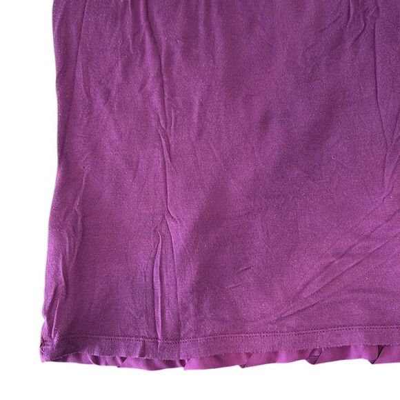 Apt. 9 | Women’s Tiered Ruffle Front Purple Sleeveless Blouse Tank Top - Picture 9 of 15